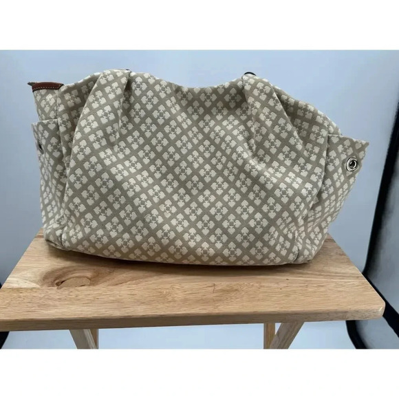 KATE SPADE Beige Classic Stevie Bag Tote Purse - Diaper Baby Shoulder Bag - Picture 9 of 16